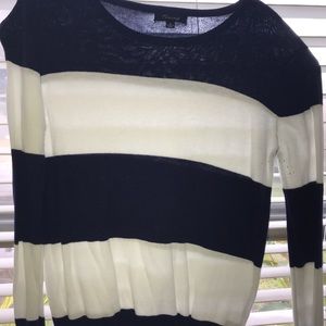 Navy and white stripes sweater